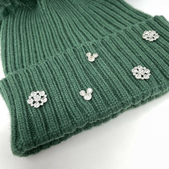 Disney Green Knit Beanie with Pom Poms - Picture 2 of 7